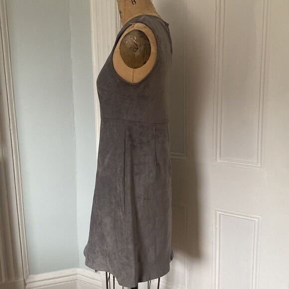 Worn once! Altar’d State Grey Suede Dress Size Medium - Picture 5 of 8